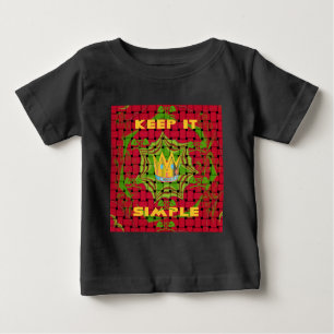 T-shirt Mantenha Simples: impressão Floral Vermelho De For