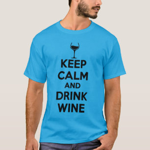 T-shirt mantenha vinho calmo e da bebida