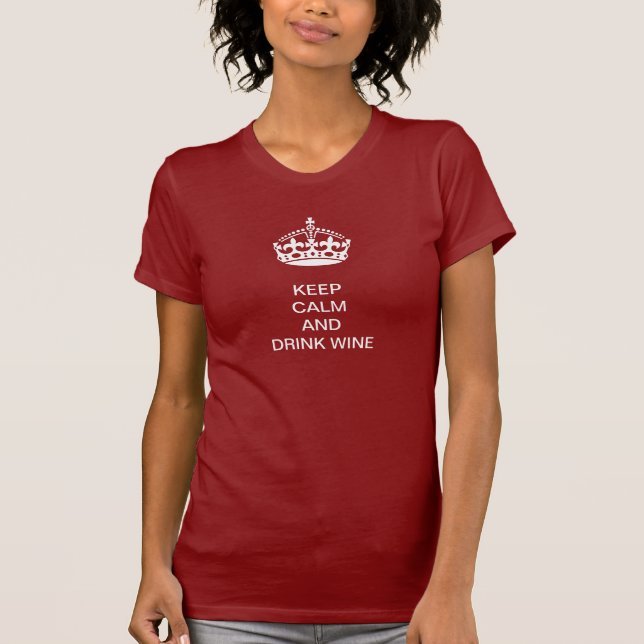 T-SHIRT MANTENHA VINHO CALMO E DA BEBIDA (Frente)