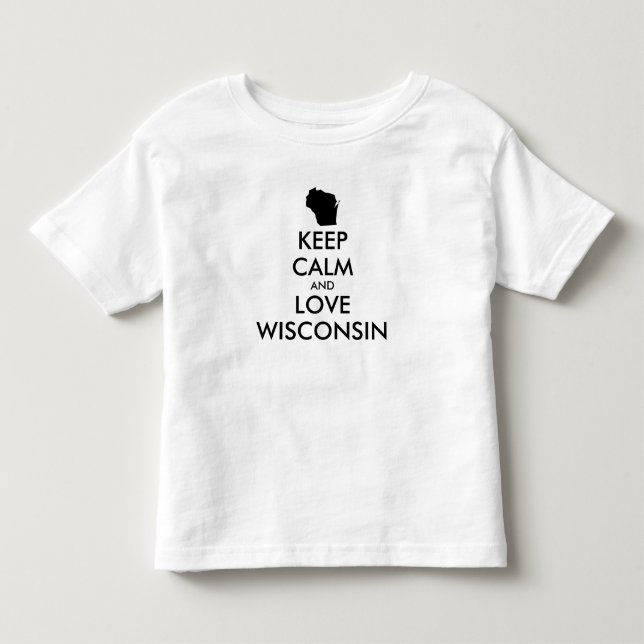 T-shirt MANTER CALM e AMOR personalizáveis WISCONSIN (Frente)
