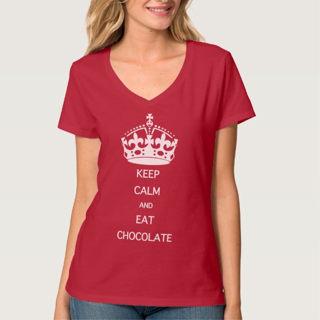 T-SHIRT MANTER CALMA COMER CHOCOLATE (Frente)