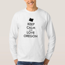 T-shirt Manter calmo e amor personalizáveis OREGON