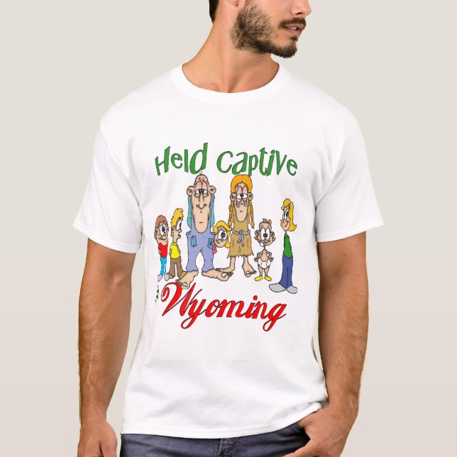 T-shirt Mantida em cativeiro em Wyoming (Frente)