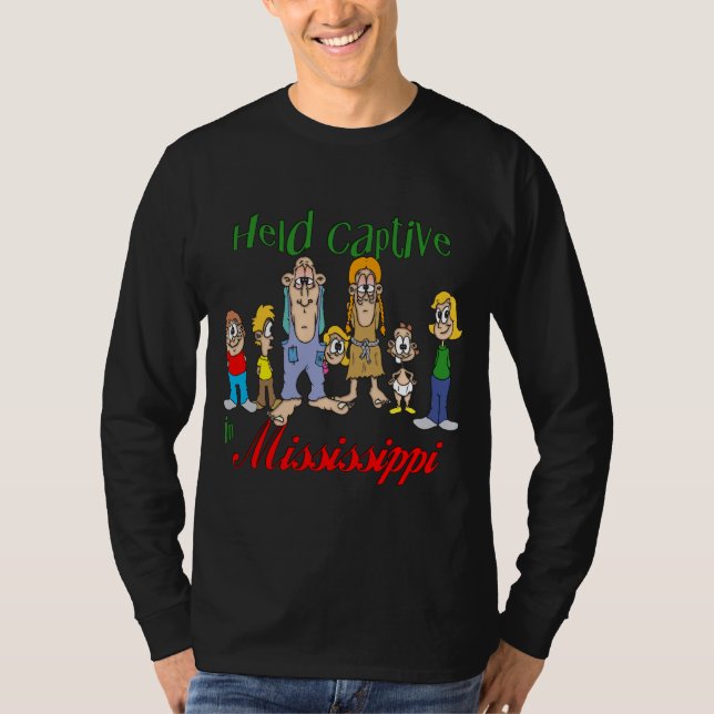 T-shirt Mantido em cativeiro no Mississippi (Frente)