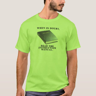 T-shirt Manual da instrução do homem