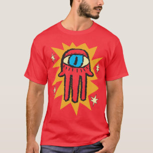 T-shirt Mão de incandescência de Hamsa do olho mau do de