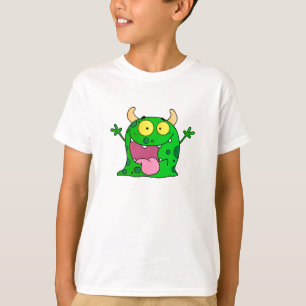 T-shirt Mão engraçada arte verde tirada dos desenhos