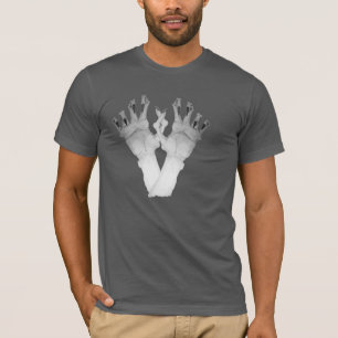 T-shirt Mão horível assustador do monstro com arte longa