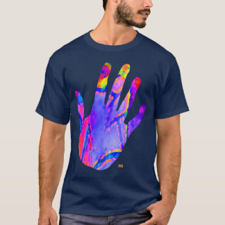 T-shirt Mão néon - Néon hand