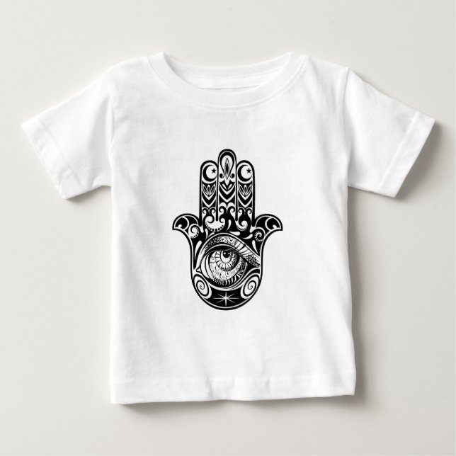 T-shirt Mão Zendoodle de Hamsa (Frente)