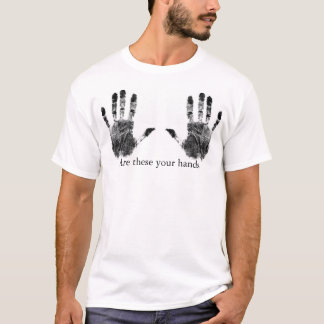 T-shirt mãos