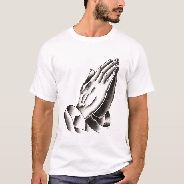 T-shirt mãos da oração (Frente)