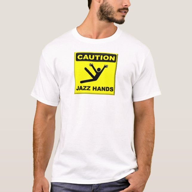 T-shirt Mãos do jazz do cuidado (Frente)