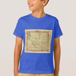 T-shirt Mapa 1895 de Wyoming