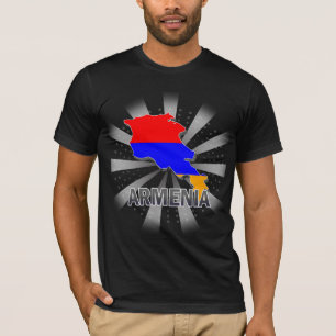 T-shirt Mapa 2,0 da bandeira de Arménia