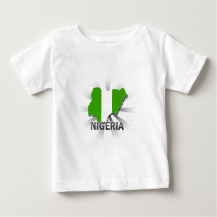 T-shirt Mapa 2,0 da bandeira de Nigéria