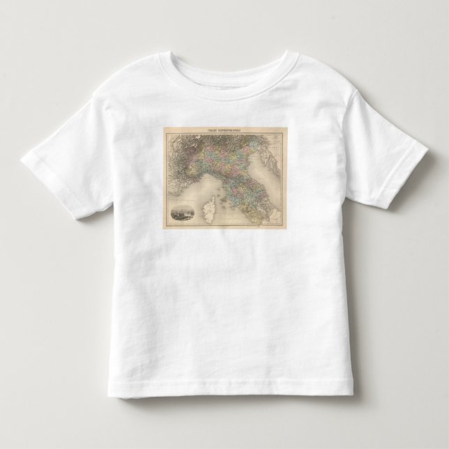 T-shirt Mapa 2 de Italia (Frente)