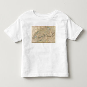 T-shirt Mapa 2 do atlas da suiça