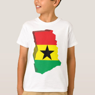 T-shirt mapa 3D de Ghana
