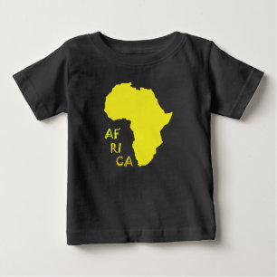T-shirt Mapa Africano Amarelo Funky