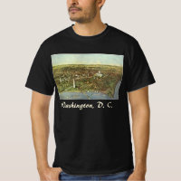 Mapa Antigo com uma Vista Panorâmica de Washington