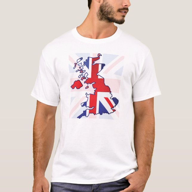 T-shirt Mapa BRITÂNICO (Frente)