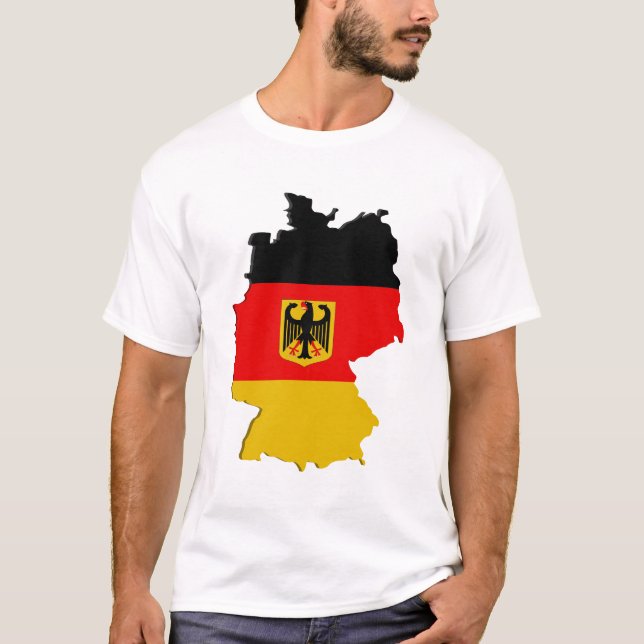 T-shirt mapa da Alemanha (Frente)
