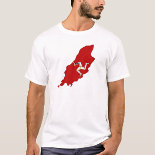 T-shirt Mapa da bandeira de Isleofman