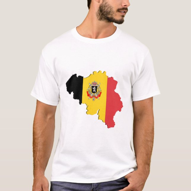 T-shirt Mapa da Bélgica (Frente)