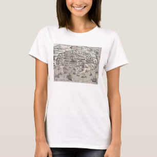 T-shirt Mapa da cidade de Alexandria em Egipto, c.1625