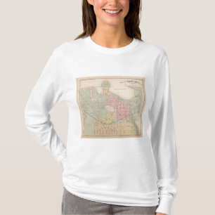 T-shirt Mapa da cidade do Lea de Albert, Minnesota