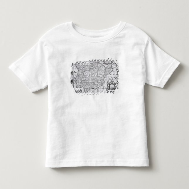 T-shirt Mapa da espanha (Frente)