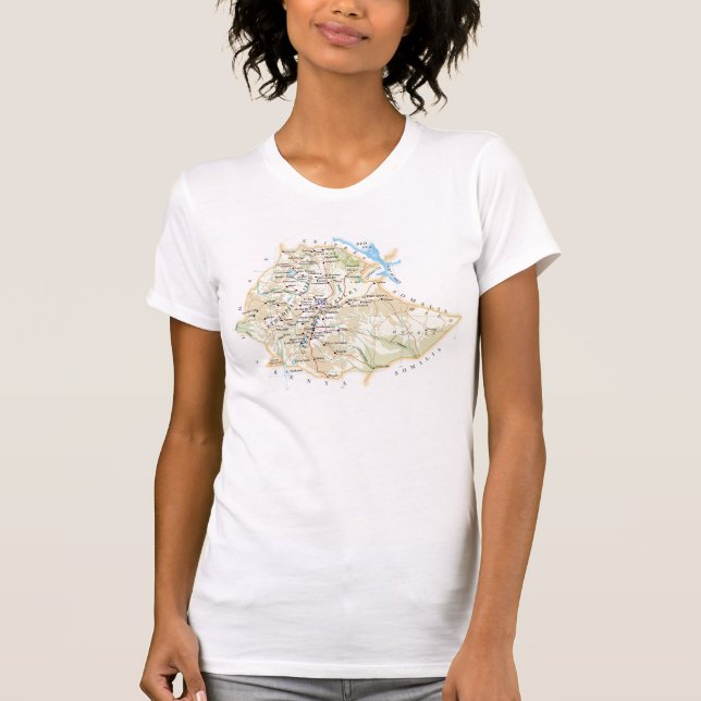 T-shirt “Mapa da Etiópia " (Frente)