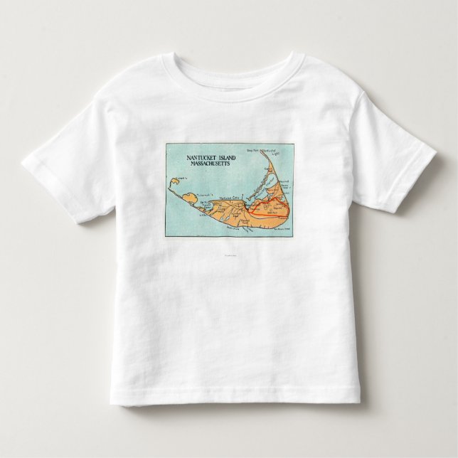 T-shirt Mapa da ilha (Frente)
