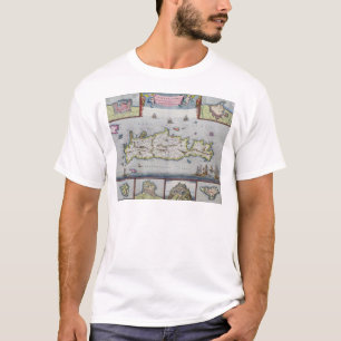 T-shirt Mapa da ilha de Candia