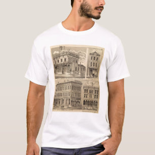T-shirt Mapa da litografia de St Paul, Minneapolis,