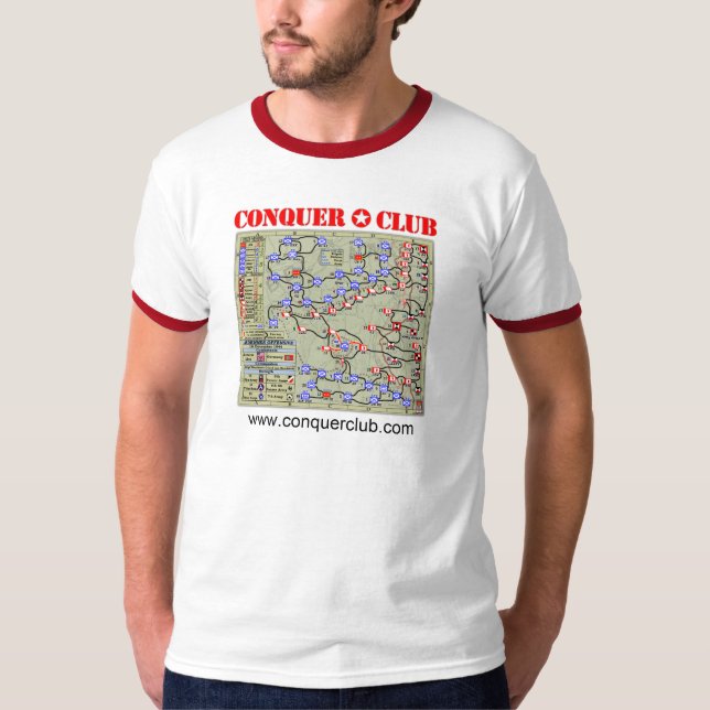 T-shirt Mapa da ofensiva de WW2 Ardennes (Frente)