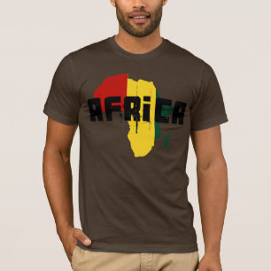 T-shirt Mapa da reggae da arte de Ragga do africano de