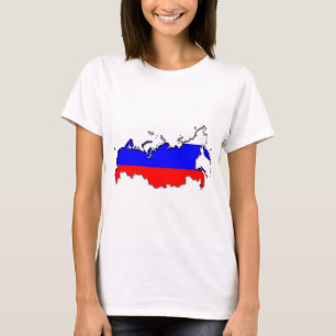 T-shirt Mapa da Rússia