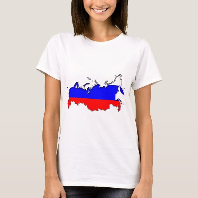 T-shirt Mapa da Rússia (Frente)