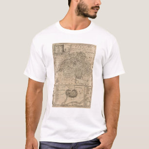 T-shirt Mapa da suiça
