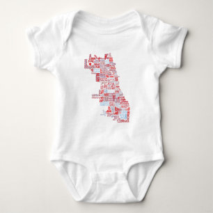 T-shirt Mapa da vizinhança de Chicago