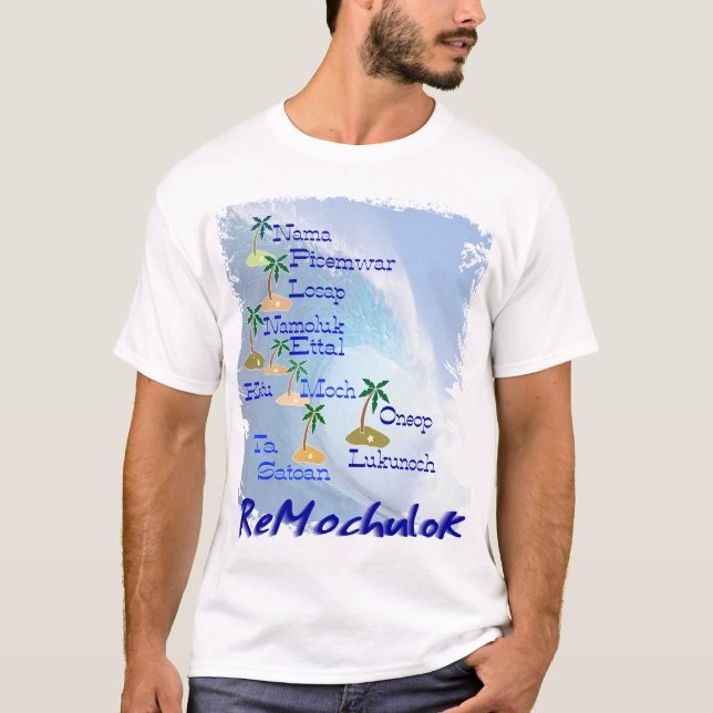 T-shirt Mapa das ilhas de Mortlock (Frente)