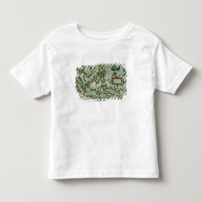 T-shirt Mapa das Índias orientais, pub. 1635 em Amesterdã  (Frente)