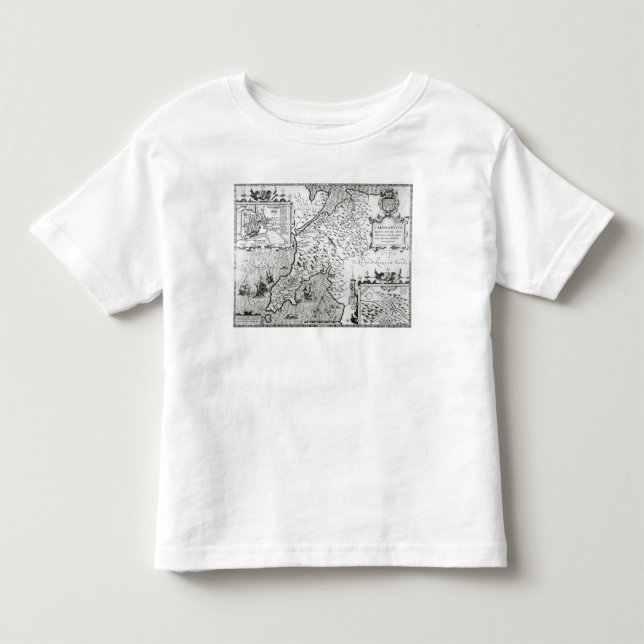 T-shirt Mapa de Caernarvon, 1616 (Frente)