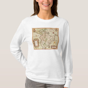 T-shirt Mapa de central e de Ámérica do Sul