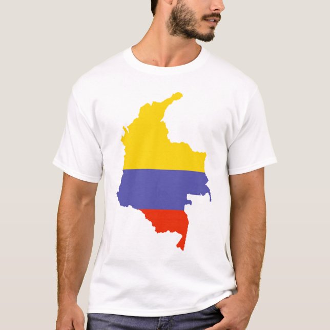 T-shirt Mapa de Colômbia (Frente)