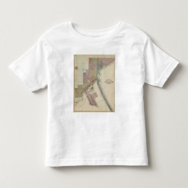 T-shirt Mapa de Duluth, o Condado de St. Louis, Minnesota (Frente)