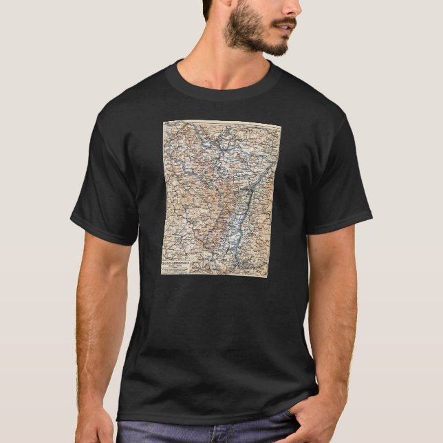 T-shirt Mapa de Elsass Lothringen (Frente)
