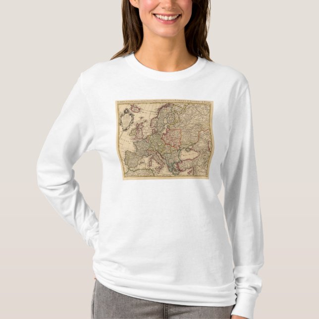 T-shirt Mapa de Europa (Frente)